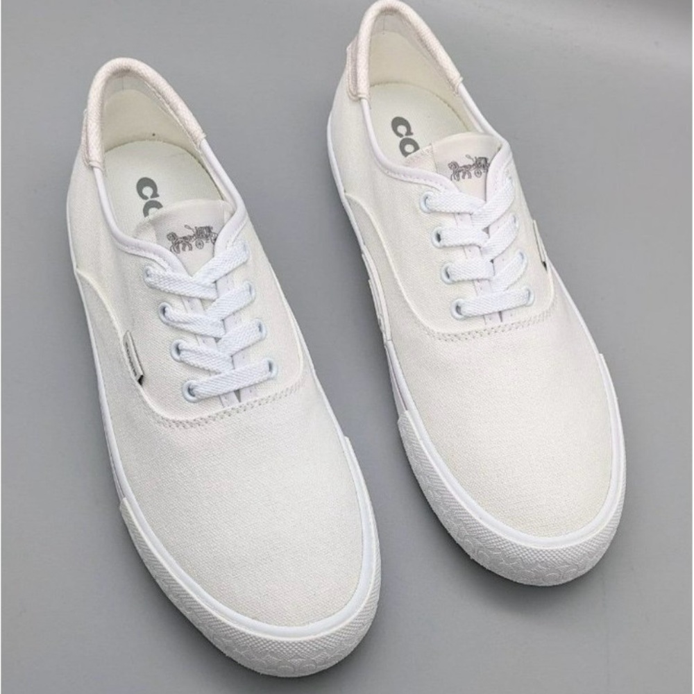 Coach White Canvas Sneakers